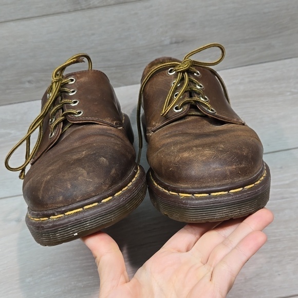 Vintage Doc Dr.Martens Mens Leather Oxford Chunky Tractor shoes sz UK 9 US M 10
